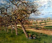 Camille Pissarro Pommiers en fleurs oil